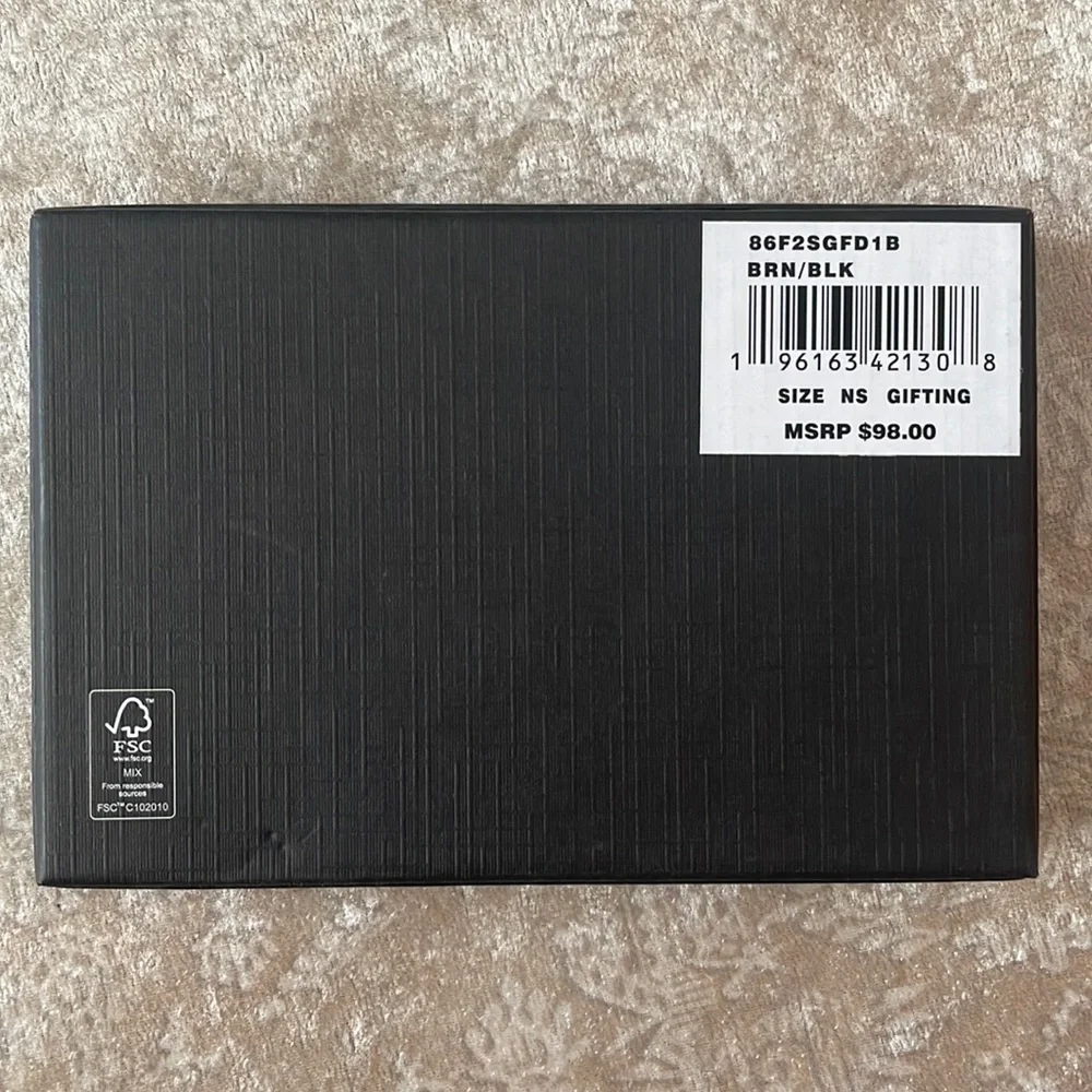 Brand New Michael Kors Jet Set Men’s Card Case & Keychain Gift Set Brown Black
